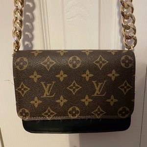 REPURPOSED Louis Vuitton Black Chain Crossbody
